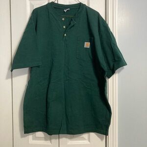 Carhartt Men's Dark Green Button Down Shirt